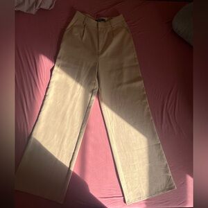Tan Wide Leg Pants